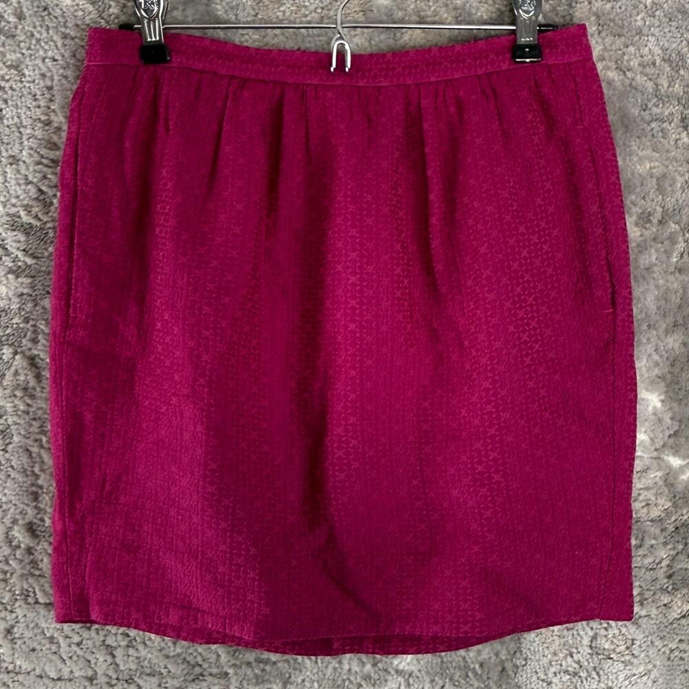 Sandro Size 1 US 4 Cotton Blend A Line Mini Skirt Pink Button Lined Casual‎